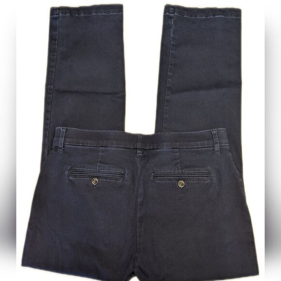 Lee Regular Fit Straight Leg Mid Rise navy blue Flex Motion pants, size 14 - Picture 3 of 7
